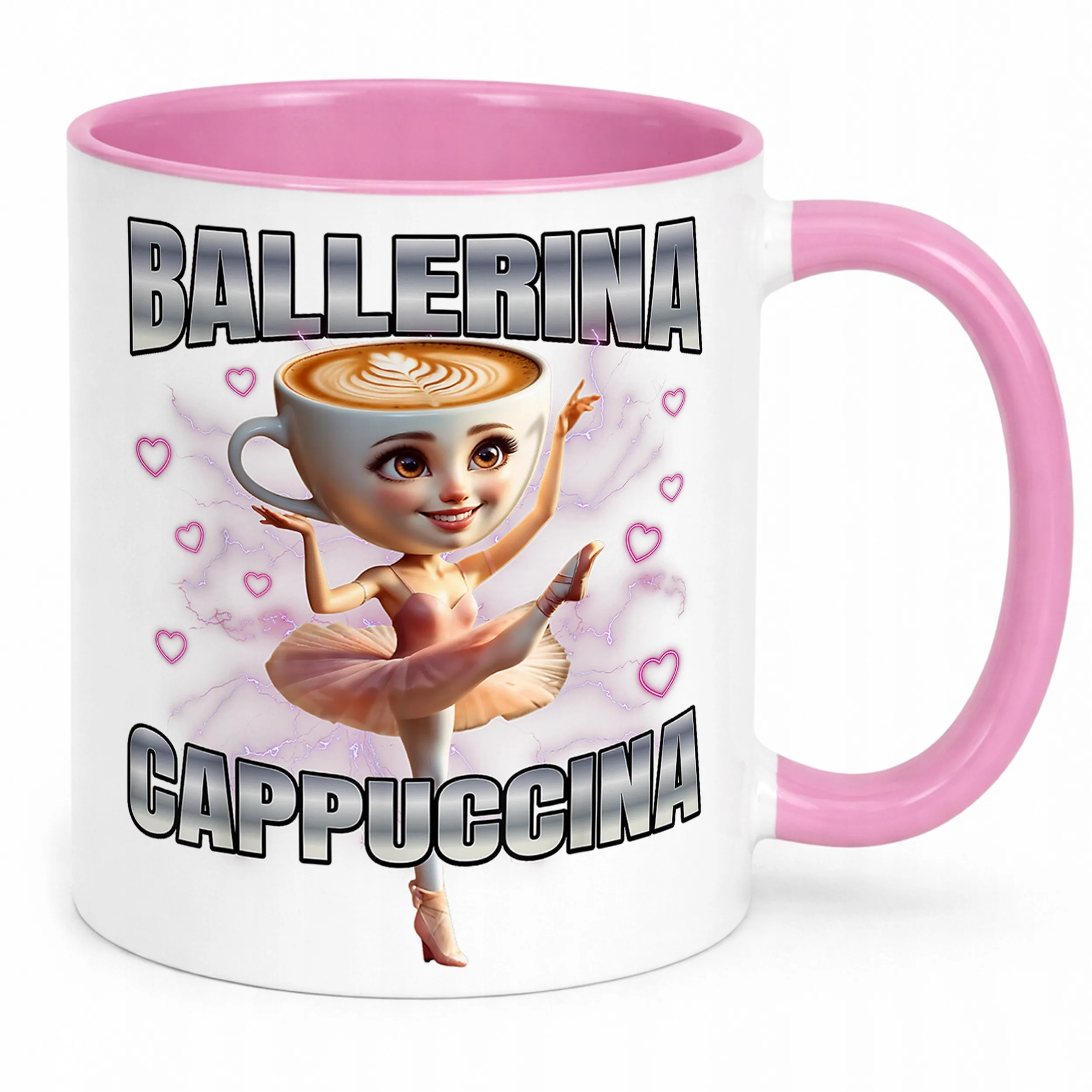 Kubek Różowy Ballerina Cappuccina viral tiktok mem