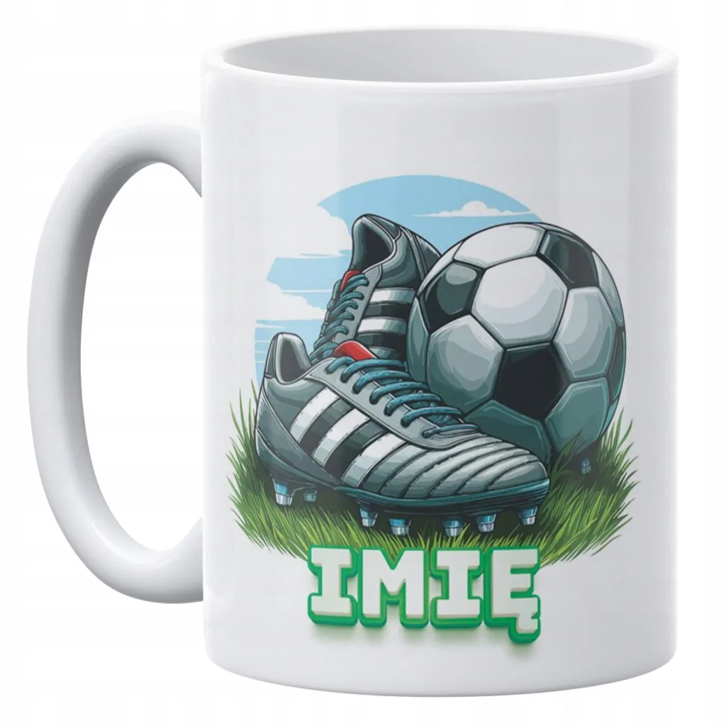 Kubek ceramiczny 330 ml Personalizowany Dla Piłkarza Piłka Nożna Prezent