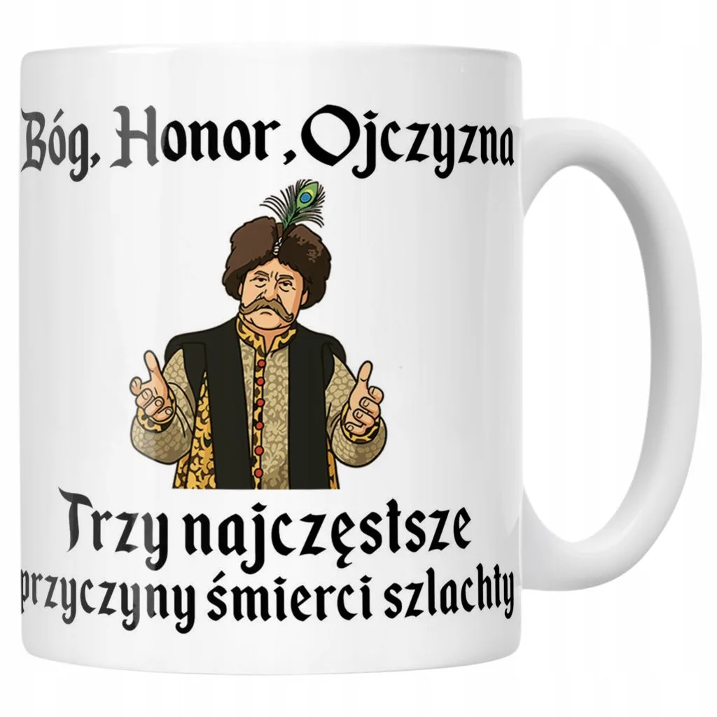 Kubek ceramiczny 1670 Bóg Honor Ojczyzna Jan Paweł Prezent