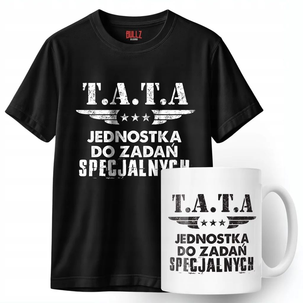 Zestaw Kubek + Koszulka Dzień Ojca Dla Taty Tata Jednostka Prezent