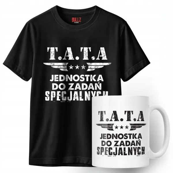 Zestaw Kubek + Koszulka Dzień Ojca Dla Taty Tata Jednostka Prezent