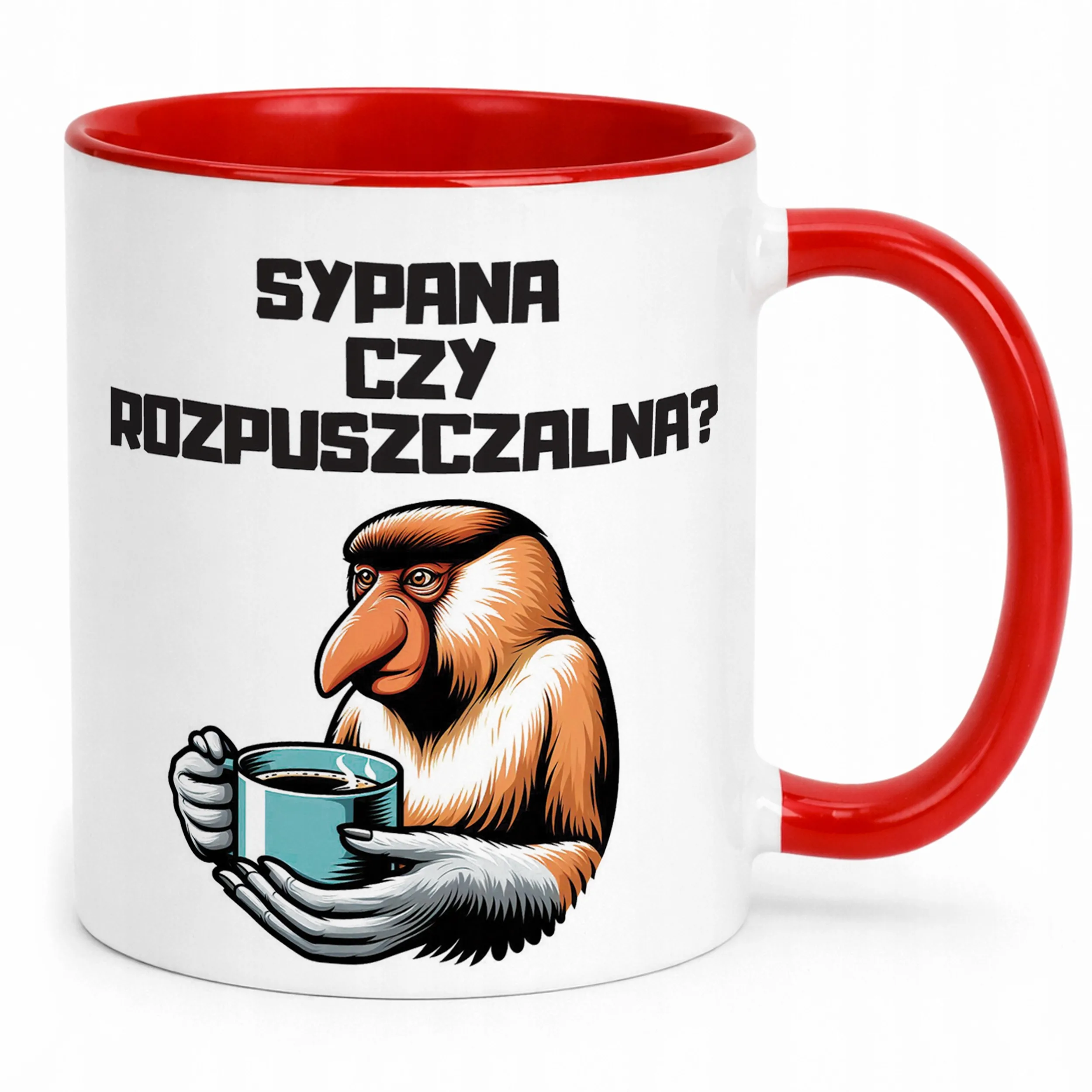 Kubek Czerwony Janusz Nosacz Kawa Zabawny Prezent Upominek