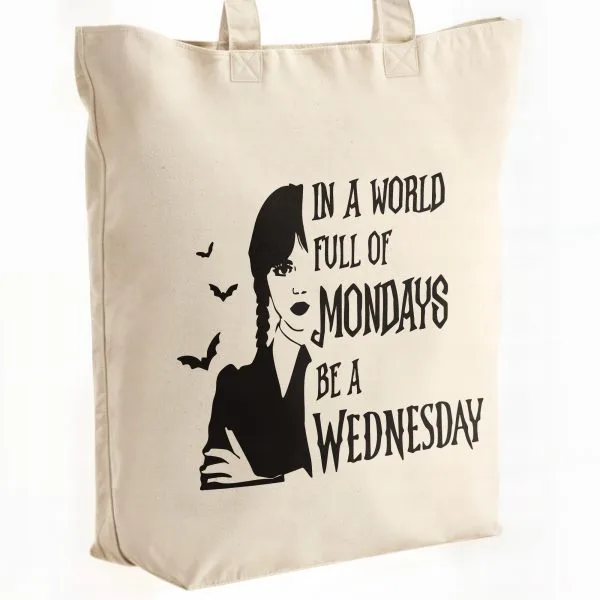 Torba bawełniana premium na zakupy Nevermore Wednesday Dla Fanów