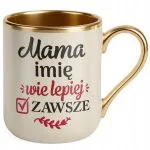 Kubek Premium Złoty Ecru Personalizowany Dzień Matki Dla Mamy