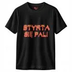 Koszulka czarna męska Styrta Się Pali Memy r. 3XL