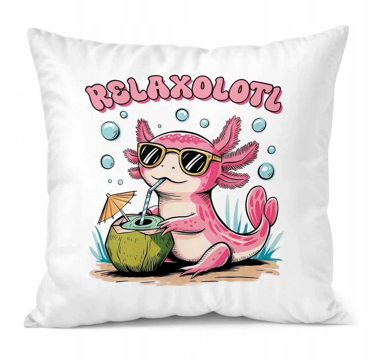 Jasiek dekoracyjny dla dzieci Aksolotl Axolotl Różowy Zwierzak Viral HIT