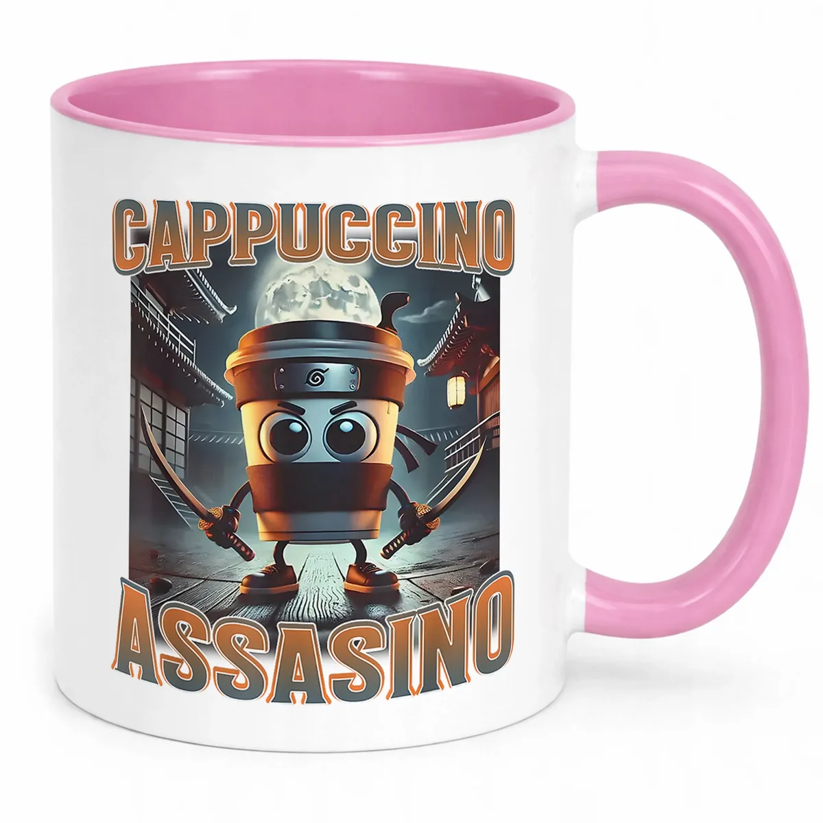 Kubek Różowy Cappuccino Assassino viral tiktok brainrot