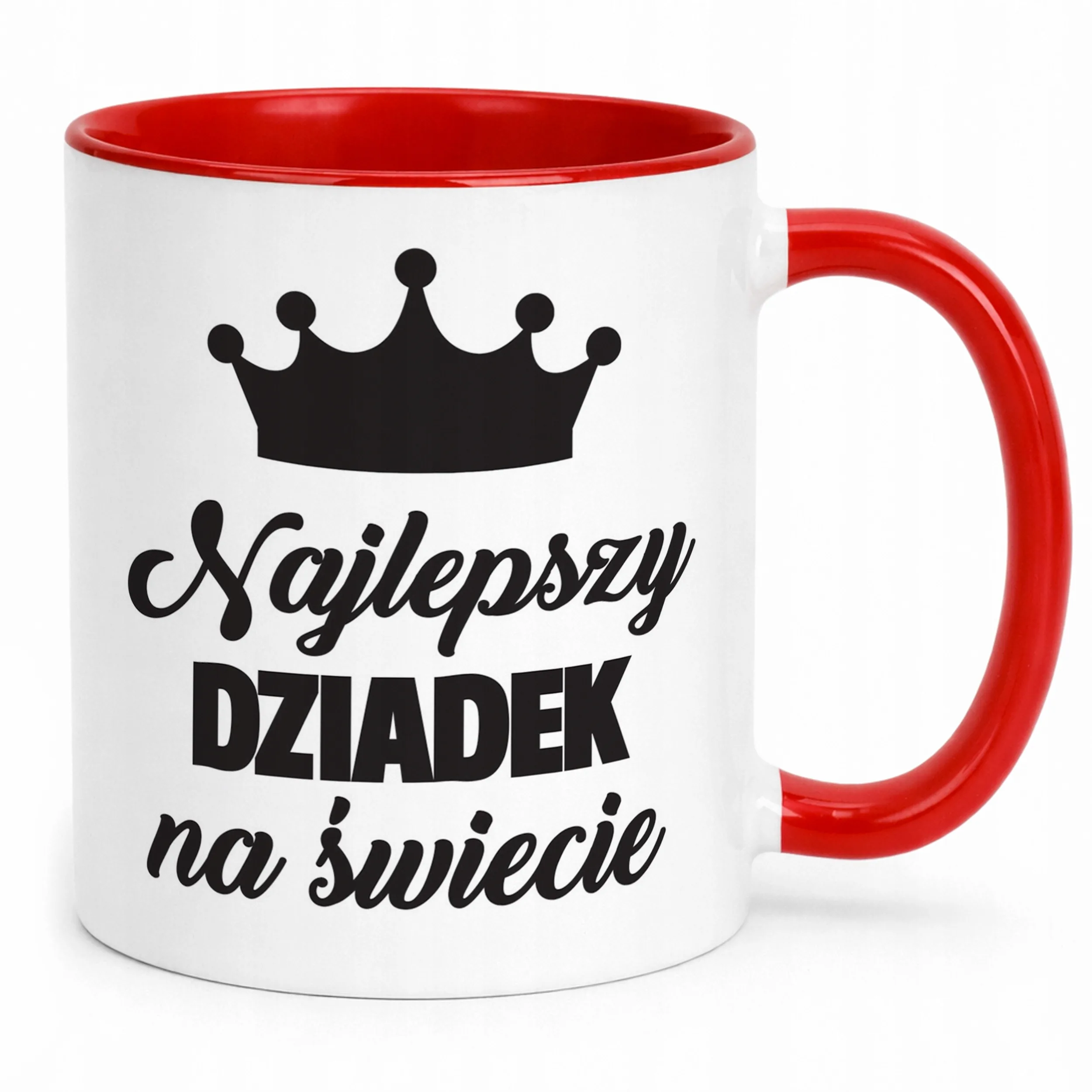 Kubek Czerwony Dzień Dziadka Dla Dziadka Prezent Upominek