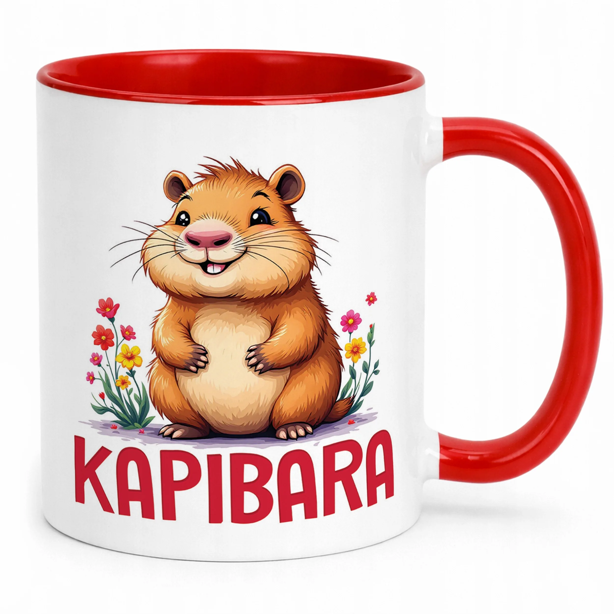 Kubek ceramiczny Kapibara Capybara Zwierzak Słodki Dla Dzieci Prezent