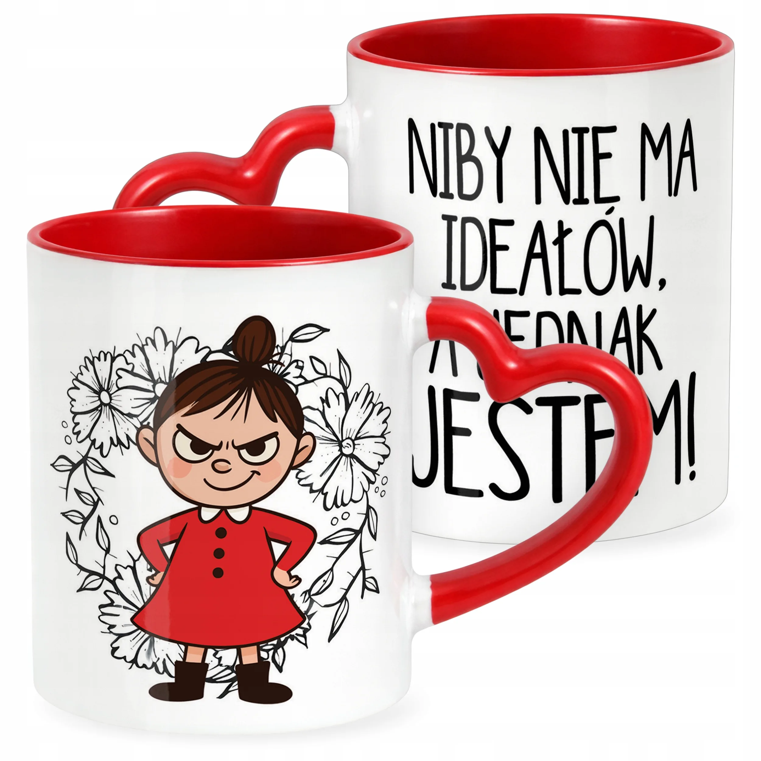 Kubek Czerwony Dzień Kobiet Dla Kobiety Dziewczyny Prezent Upominek