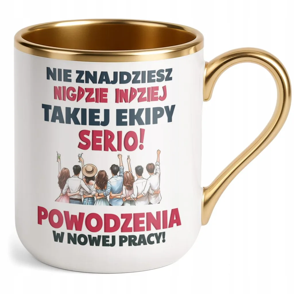 Kubek Premium Złoty Pożeganie Odejście z Pracy Prezent Upominek
