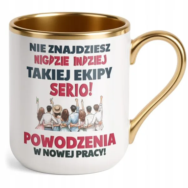 Kubek Premium Złoty Pożeganie Odejście z Pracy Prezent Upominek