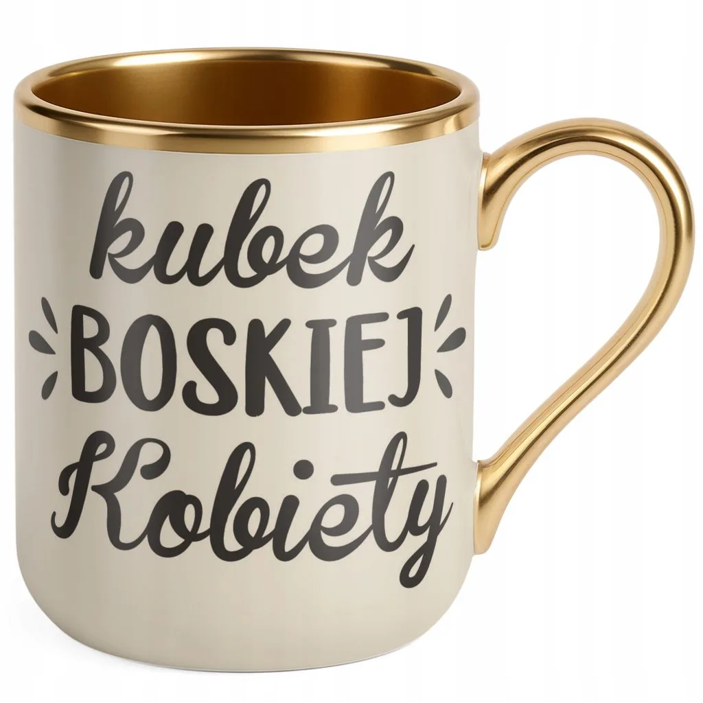 Kubek Premium Złoty Ecru Dzień Kobiet Zabawny Prezent Upominek Dla Kobiety