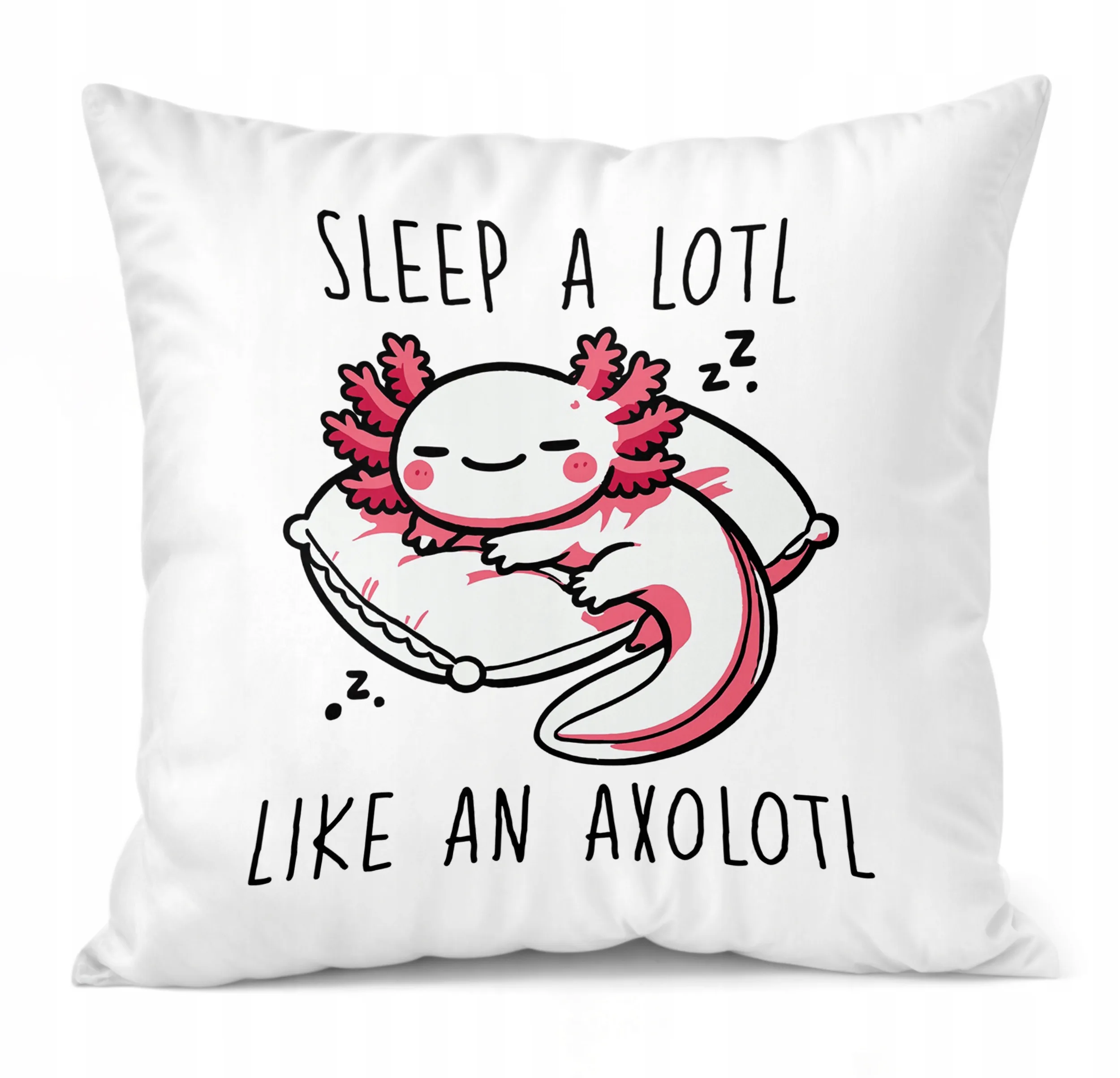 Miękki jasiek dla dzieci 40×40 Aksolotl Axolotl Różowy Zwierzak Trend HIT