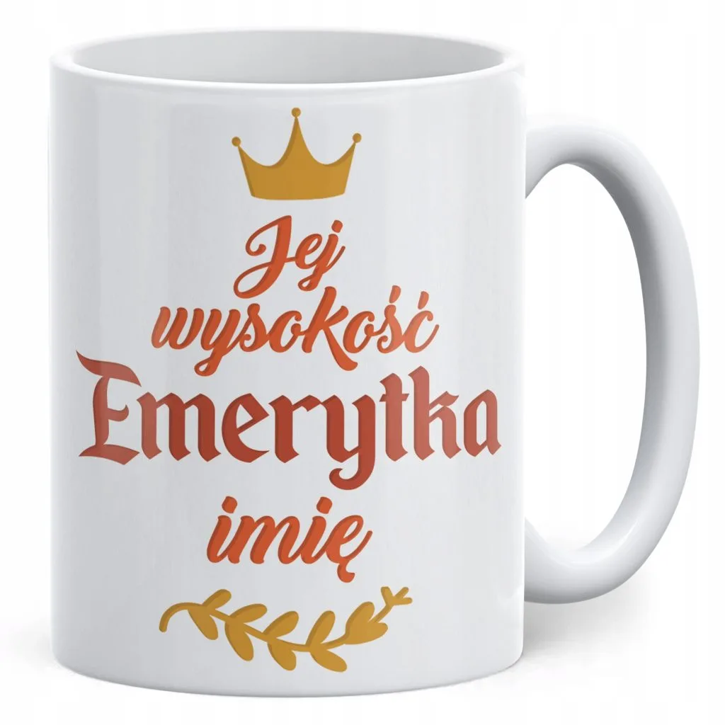 Kubek ceramiczny Personalizowany z okazji Emerytury Dla Emerytki Prezent