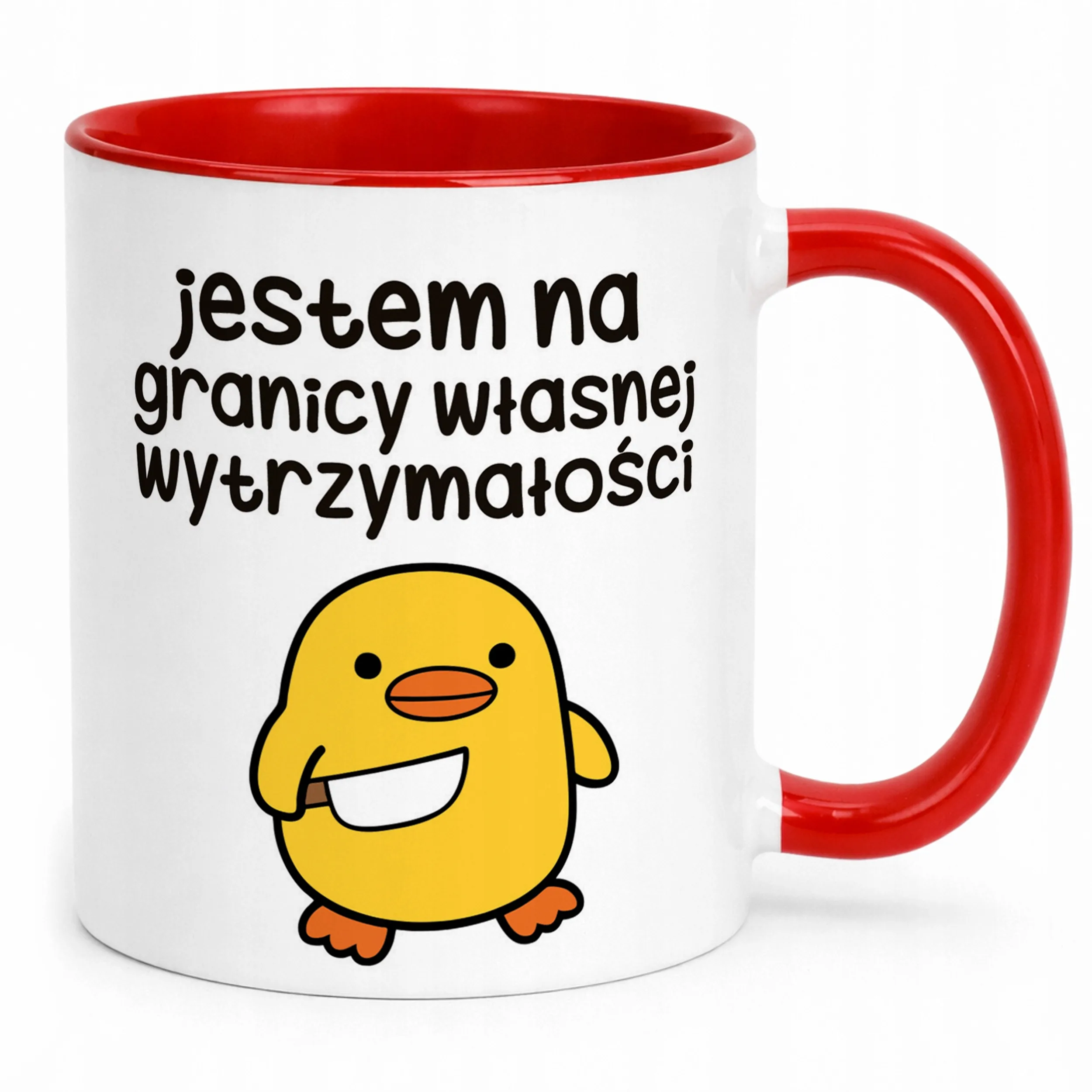 Kubek Czerwony Jestem Na Granicy Śmieszny Zabawny Prezent