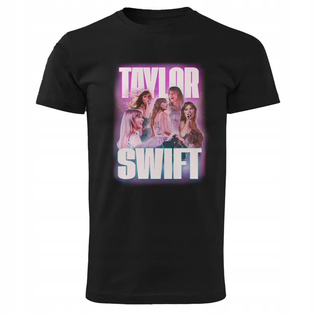Koszulka męska czarna Taylor Swift Swiftie Dla Fanów