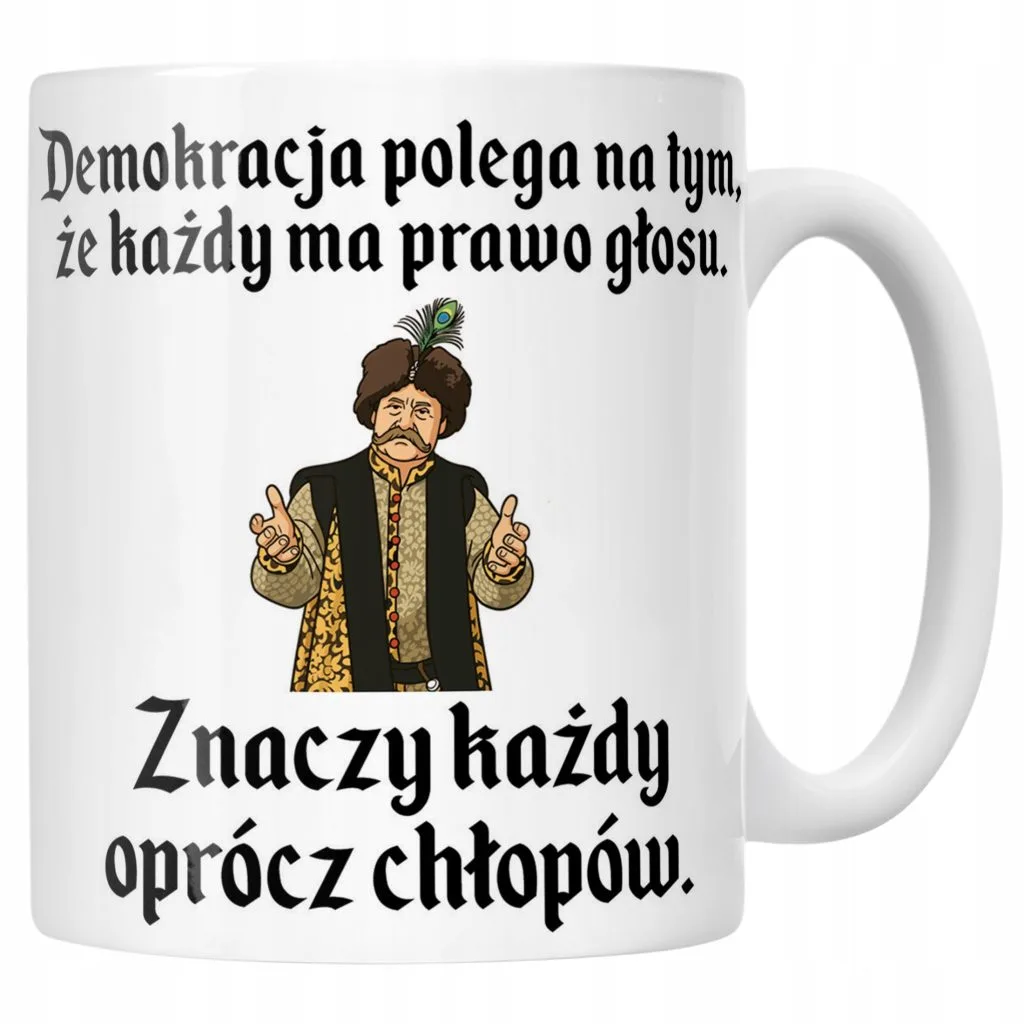 Kubek ceramiczny 1670 Demokracja Polega Na Tym Jan Paweł Prezent