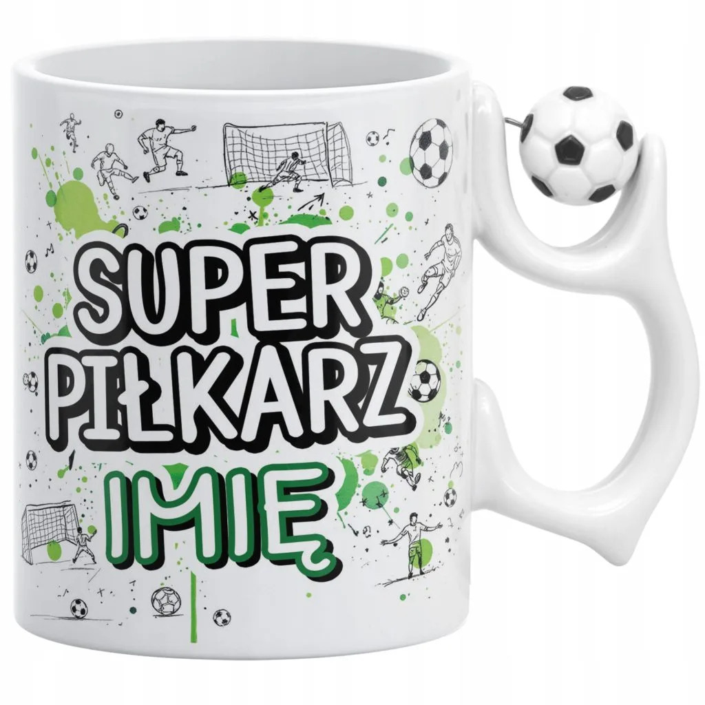 Kubek piłkarski personalizowany Super Piłkarz Dla Piłkarza Prezent