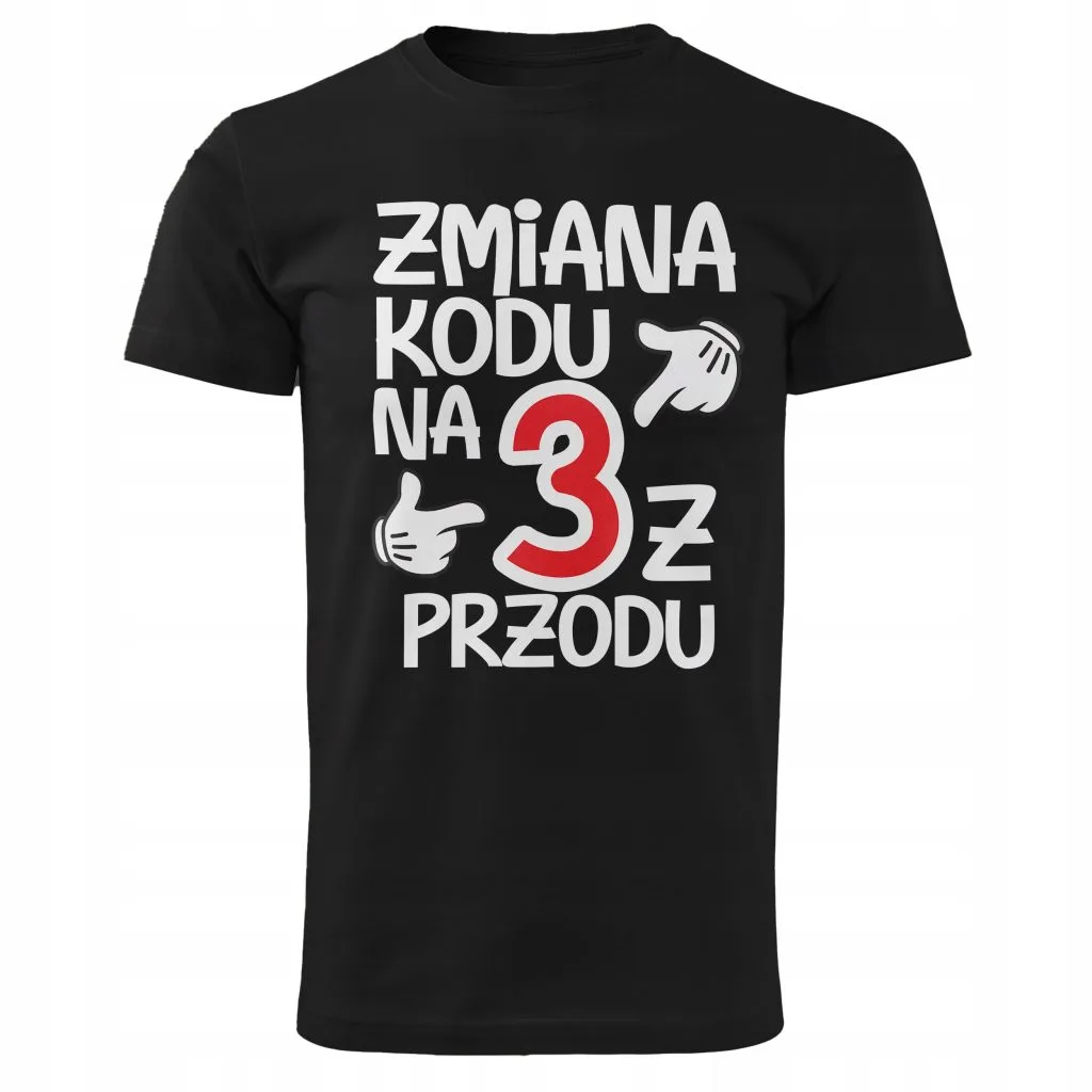 Koszulka męska czarna Zmiana Kodu Na 30 Urodziny Prezent Upominek