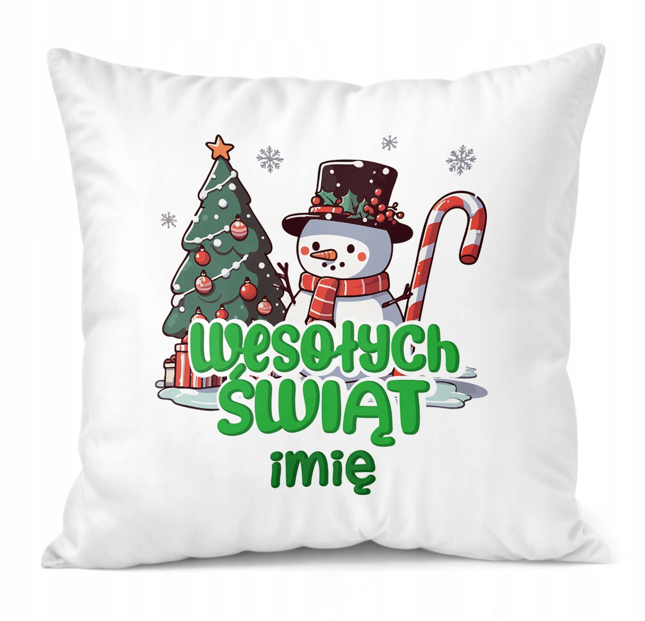Poduszka 38x38cm Personalizowana Świąteczna Wesołych Świąt Prezent