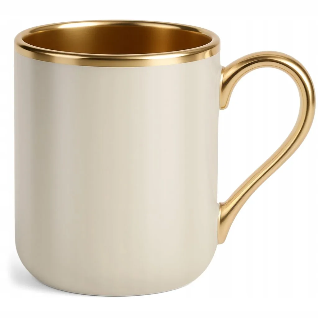 Kubek Elegant biało-beżowy 330ml