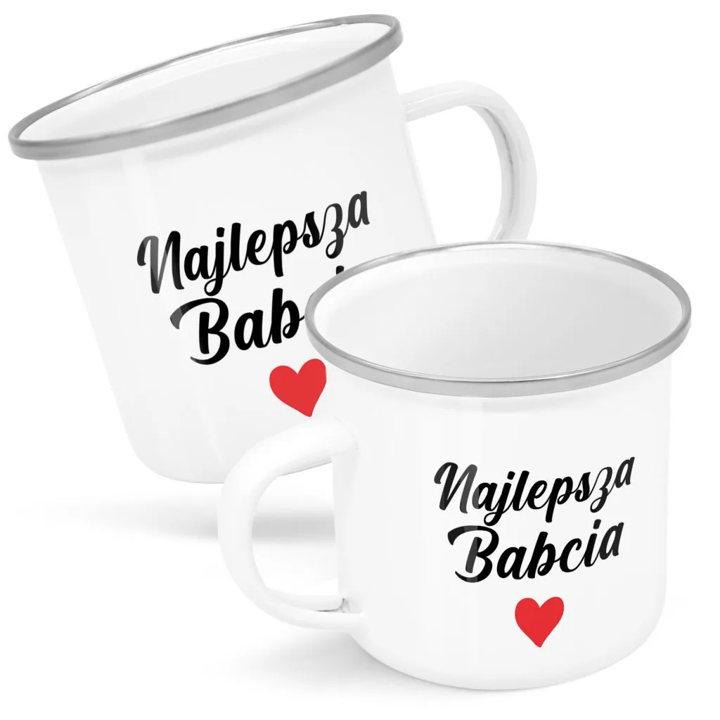 Kubek emaliowany 300ml na Dzień Babci i Dziadka GAR-01557