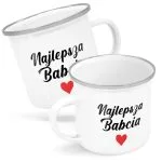 Kubek emaliowany 300ml na Dzień Babci i Dziadka GAR-01557