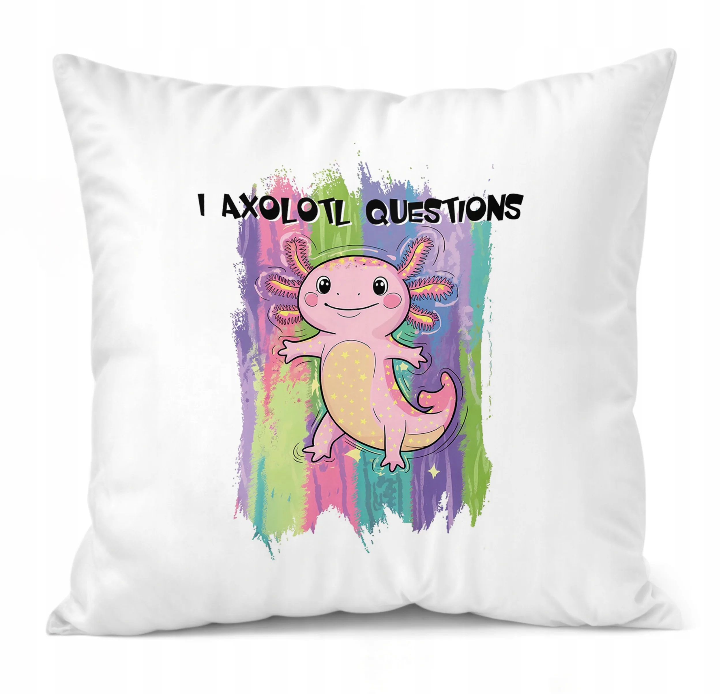 Jasiek biały 40×40 cm dla dzieci Aksolotl Axolotl Różowy Zwierzak Viral
