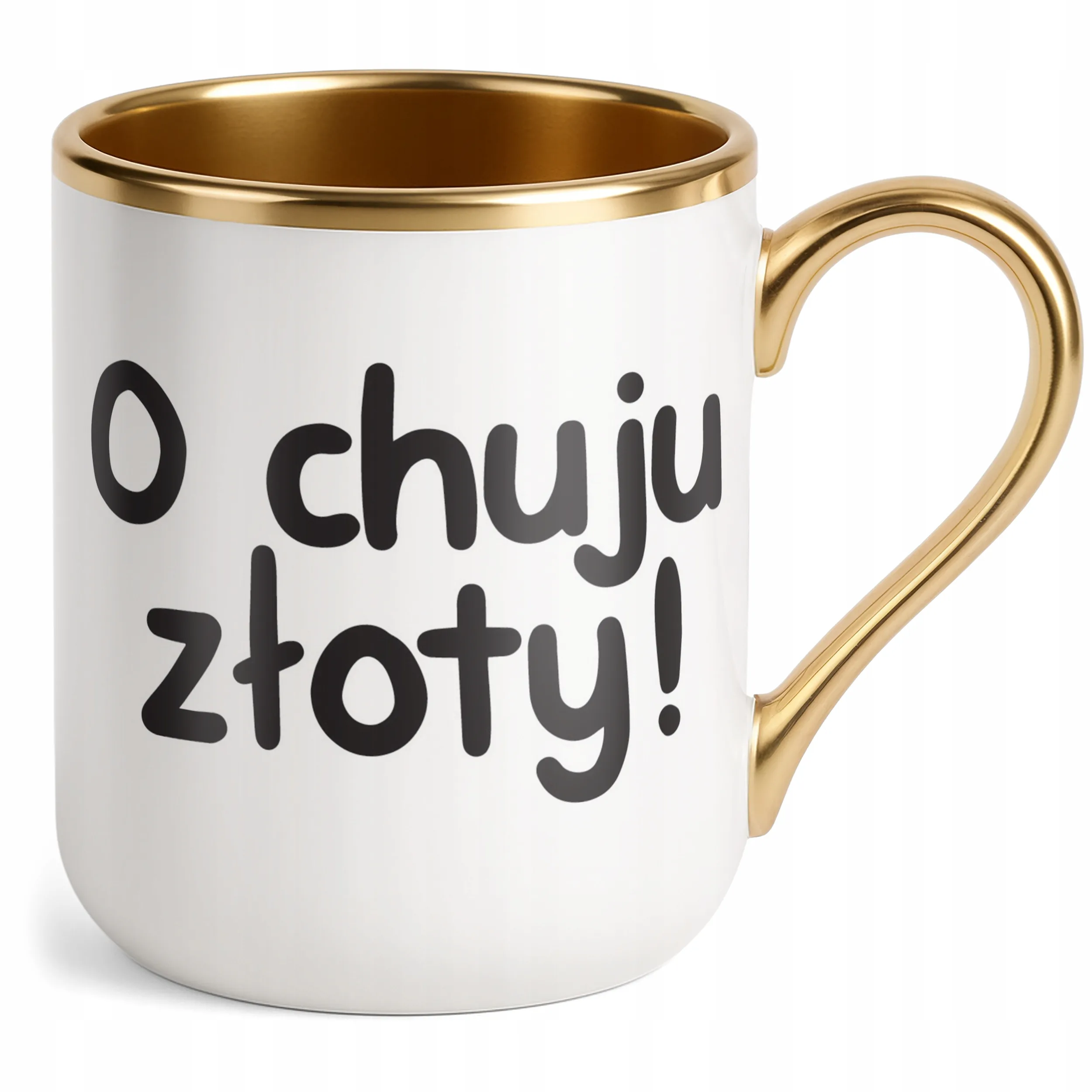 Kubek Premium Złoty O Ch**u Złoty Śmieszny Zabawny Prezent