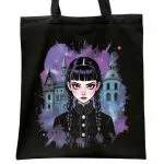 Torba bawełniana czarna na zakupy Nevermore Wednesday Dla Fanów