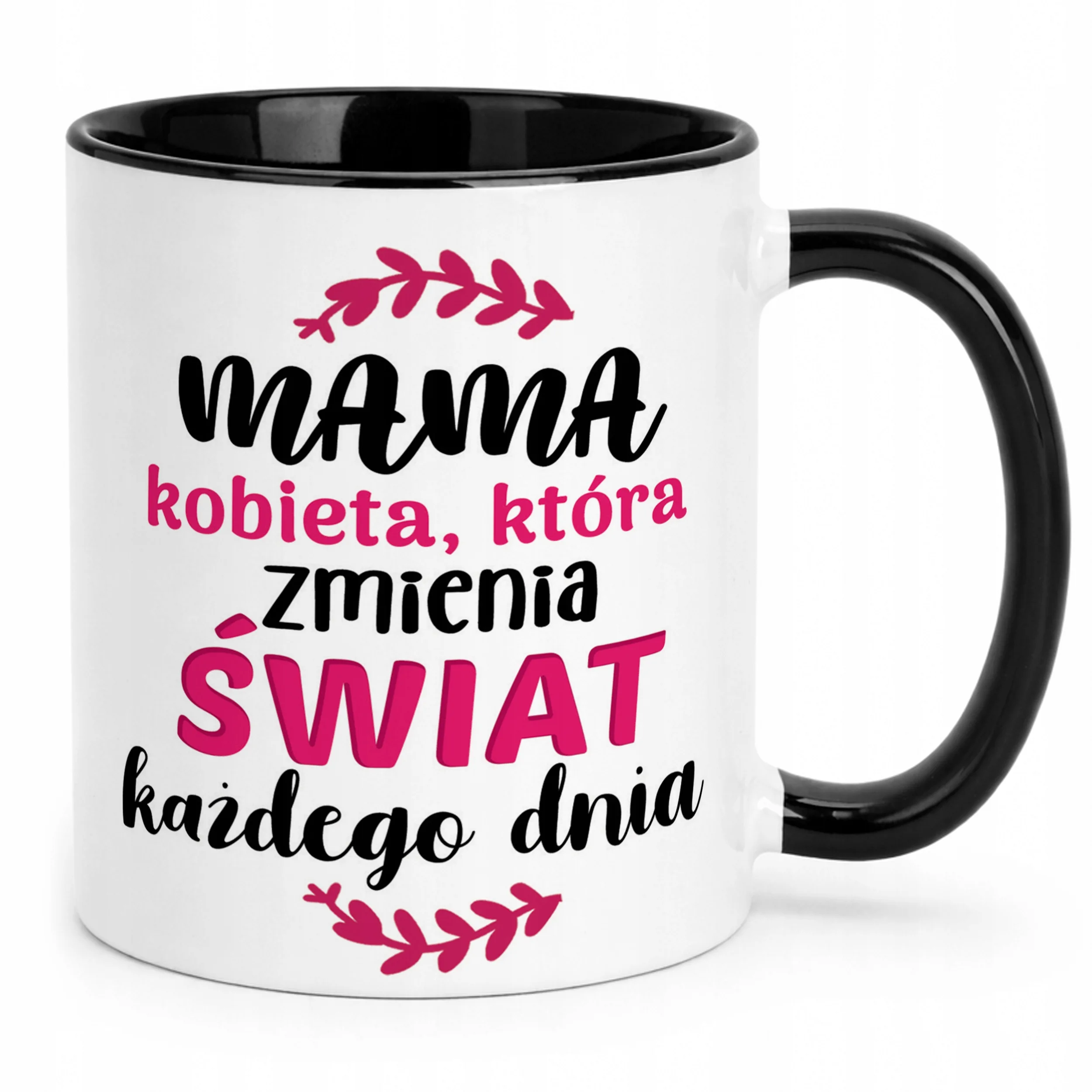 Kubek Czarny Dzień Matki Dla Mamy Prezent Kobieta Która Zmienia Świat