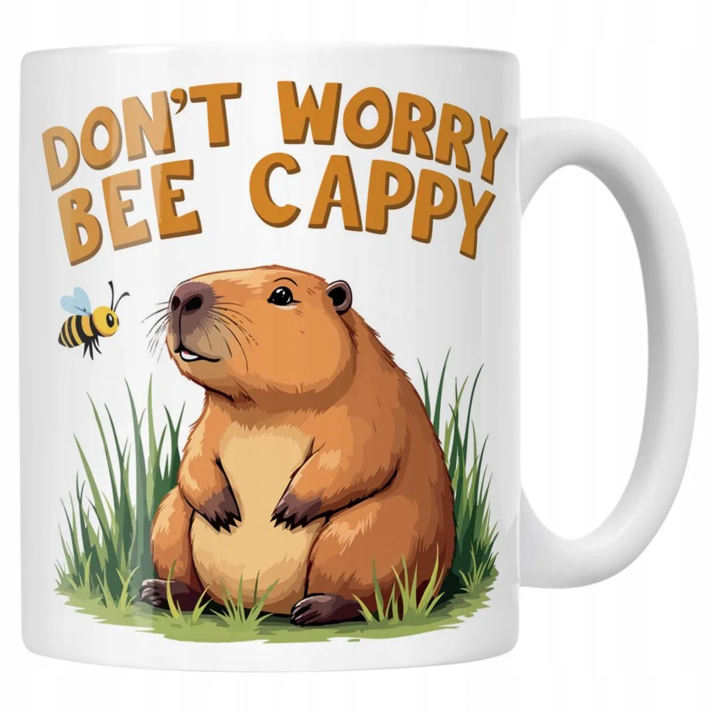 Kubek ceramiczny Kapibara Capybara Zwierzak Słodki Dla Dzieci Prezent