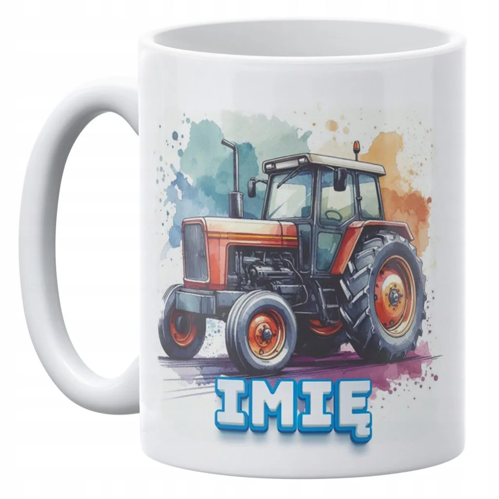 Kubek ceramiczny 330 ml Personalizowany Dla Fanów Traktorów Rolników