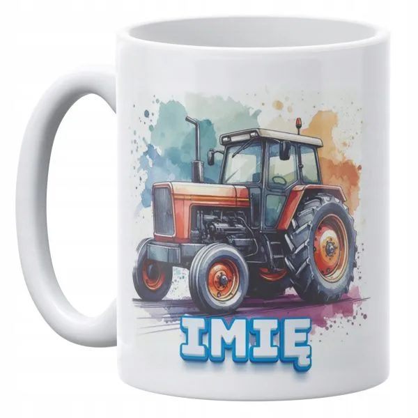 Kubek ceramiczny 330 ml Personalizowany Dla Fanów Traktorów Rolników