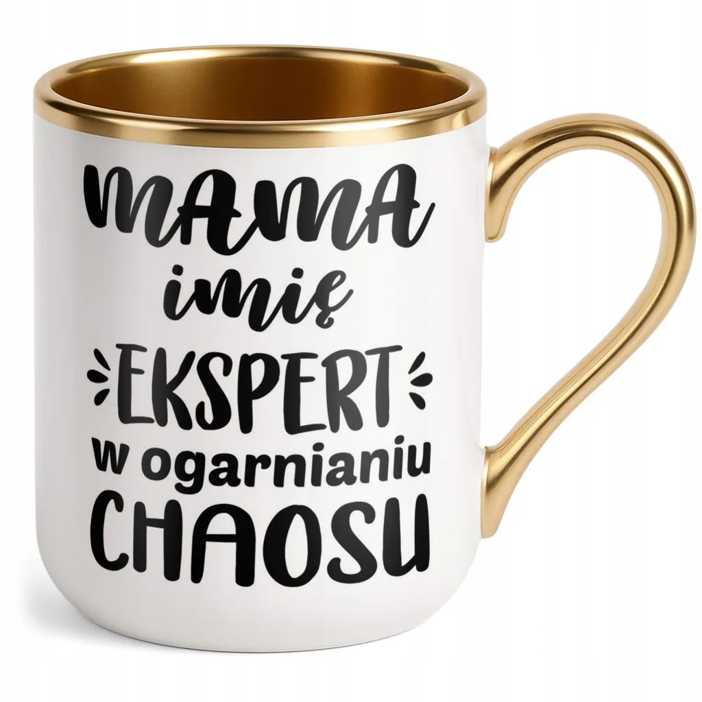 Kubek Premium Złoty Personalizowany Dzień Matki Dla Mamy Prezent Upominek