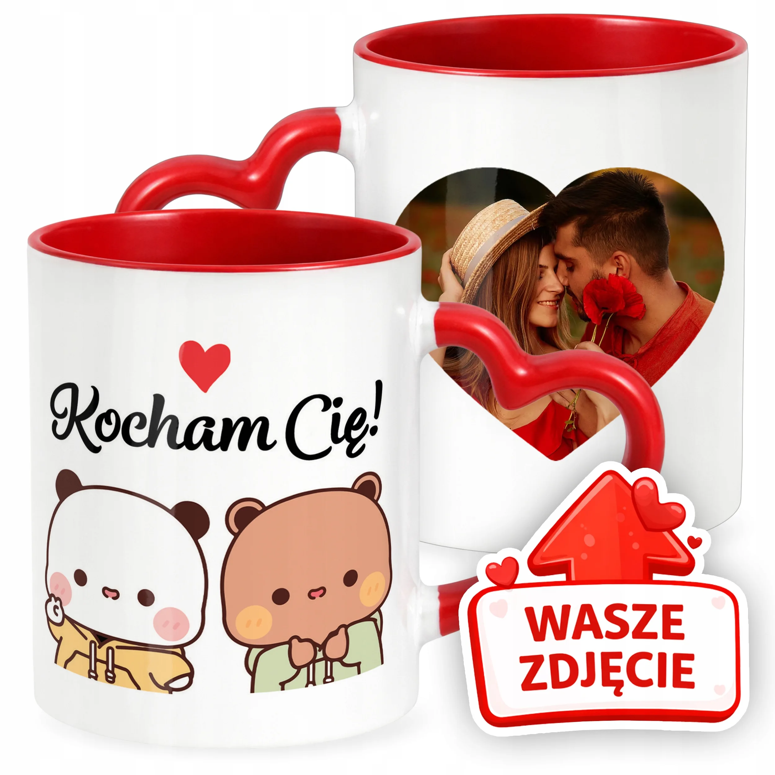 Kubek Walentynkowy Z Własnym Zdjęciem Serce Walentynki Prezent Upominek