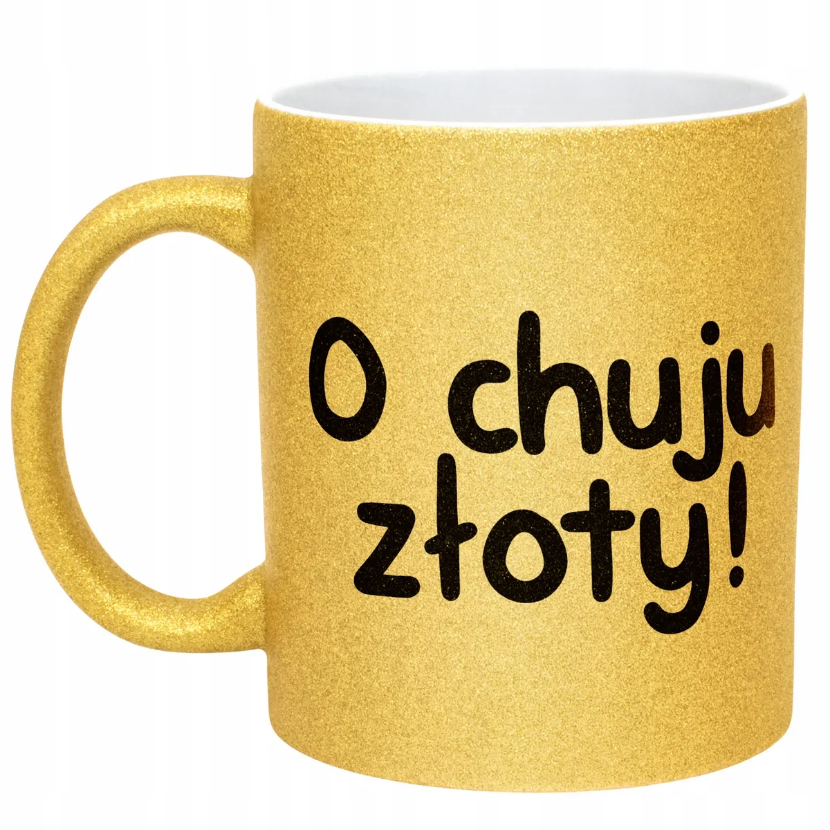 Złoty Kubek Brokatowy O Ch**u Złoty Zabawny Prezent