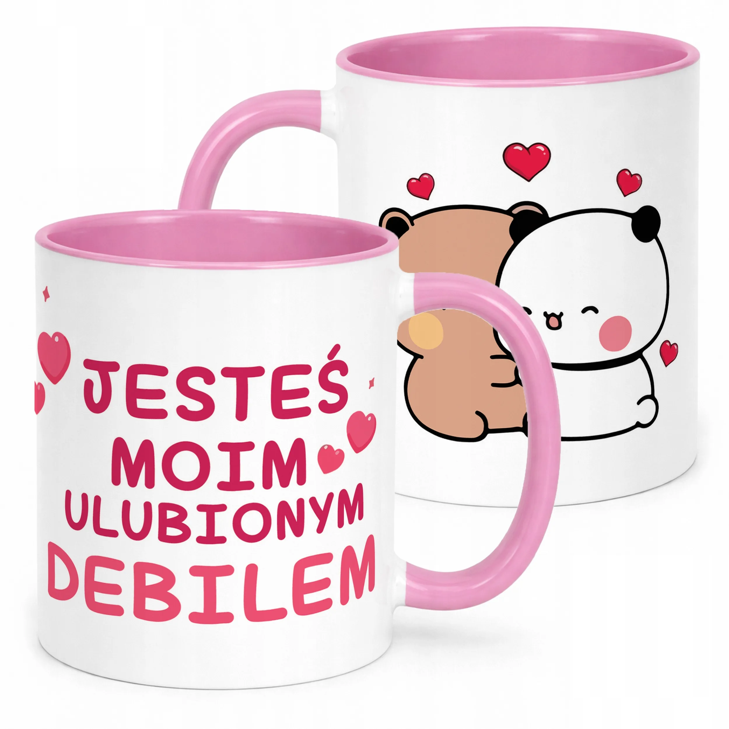 Kubek Różowy Walentynki Miłość Prezent Upominek Dla Drugiej Połowy