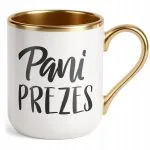 Kubek Premium Złoty Pani Prezes Dla Kobiety Praca Prezent