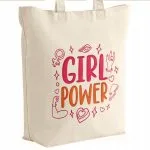 Torba bawełniana premium prezent na Dzień Kobiet Girl Power Upominek