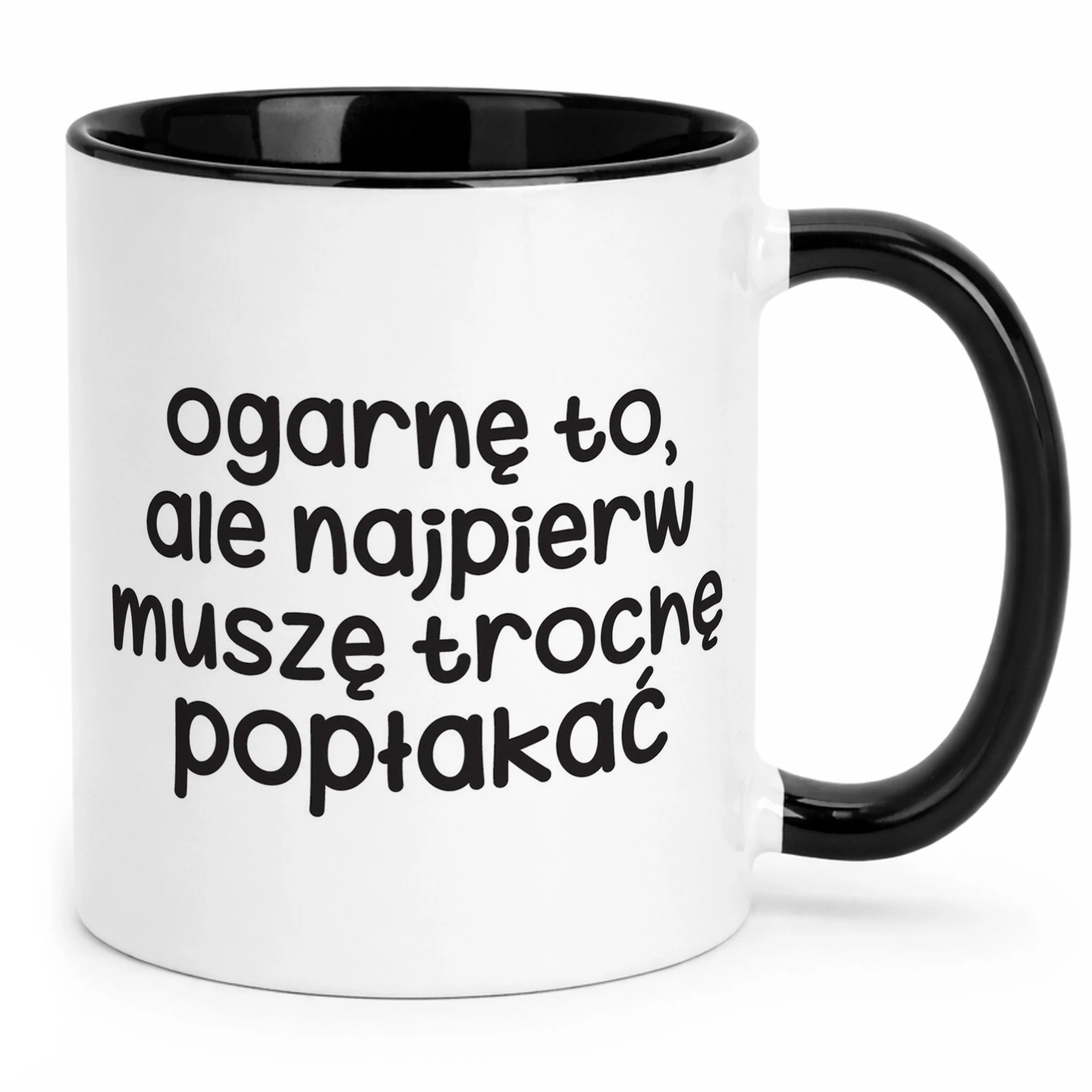 Kubek Czarny Ogarnę To Ale Najpierw Śmieszny Zabawny Prezent