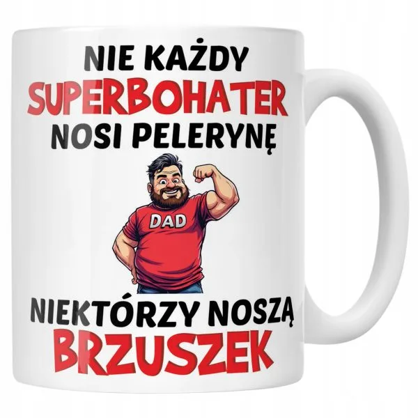 Kubek ceramiczny Dzień Ojca Dla Taty Nie Każdy Bohater Prezent