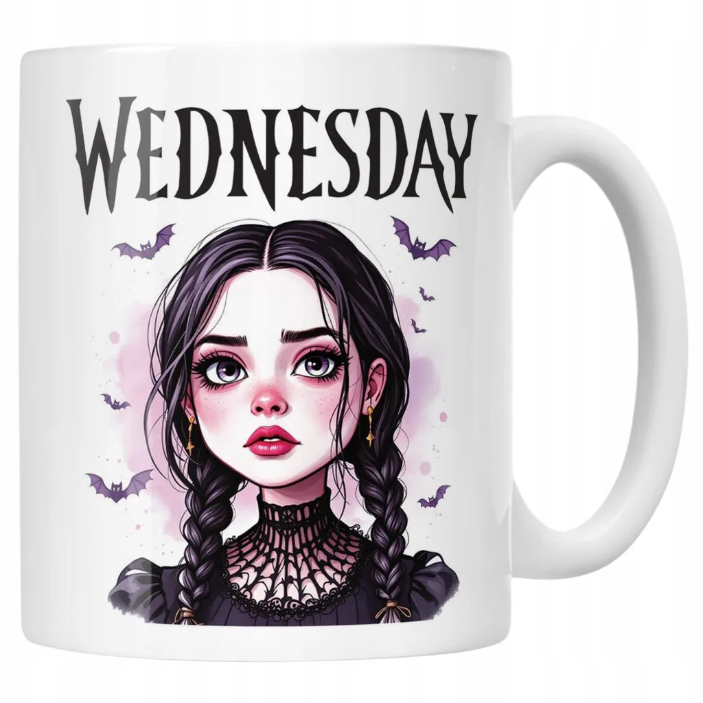 Kubek ceramiczny Nevermore Wednesday Addams Dla Fanów Prezent