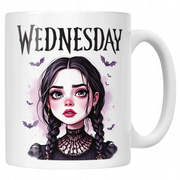 Kubek ceramiczny Nevermore Wednesday Addams Dla Fanów Prezent
