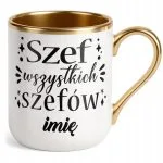 Kubek Premium Złoty Personalizowany Wszystkich Szefów Dla Szefa Prezent