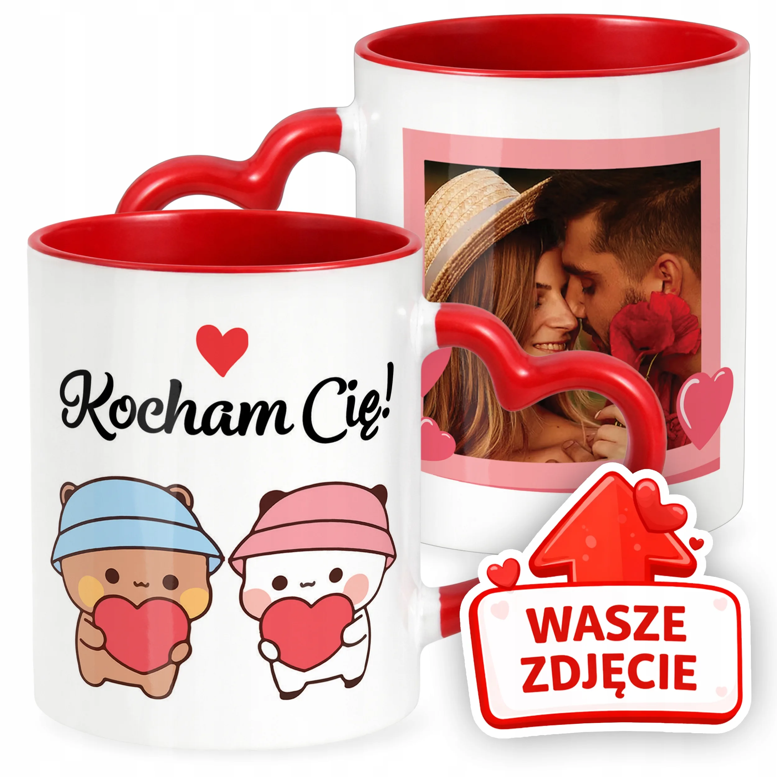 Kubek Walentynkowy Z Własnym Zdjęciem Serce Walentynki Prezent Upominek