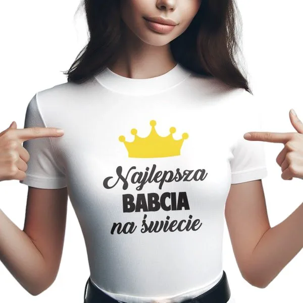 Koszulka Męski T-shirt Na Dzień Babci Prezent Najlepsza Babcia