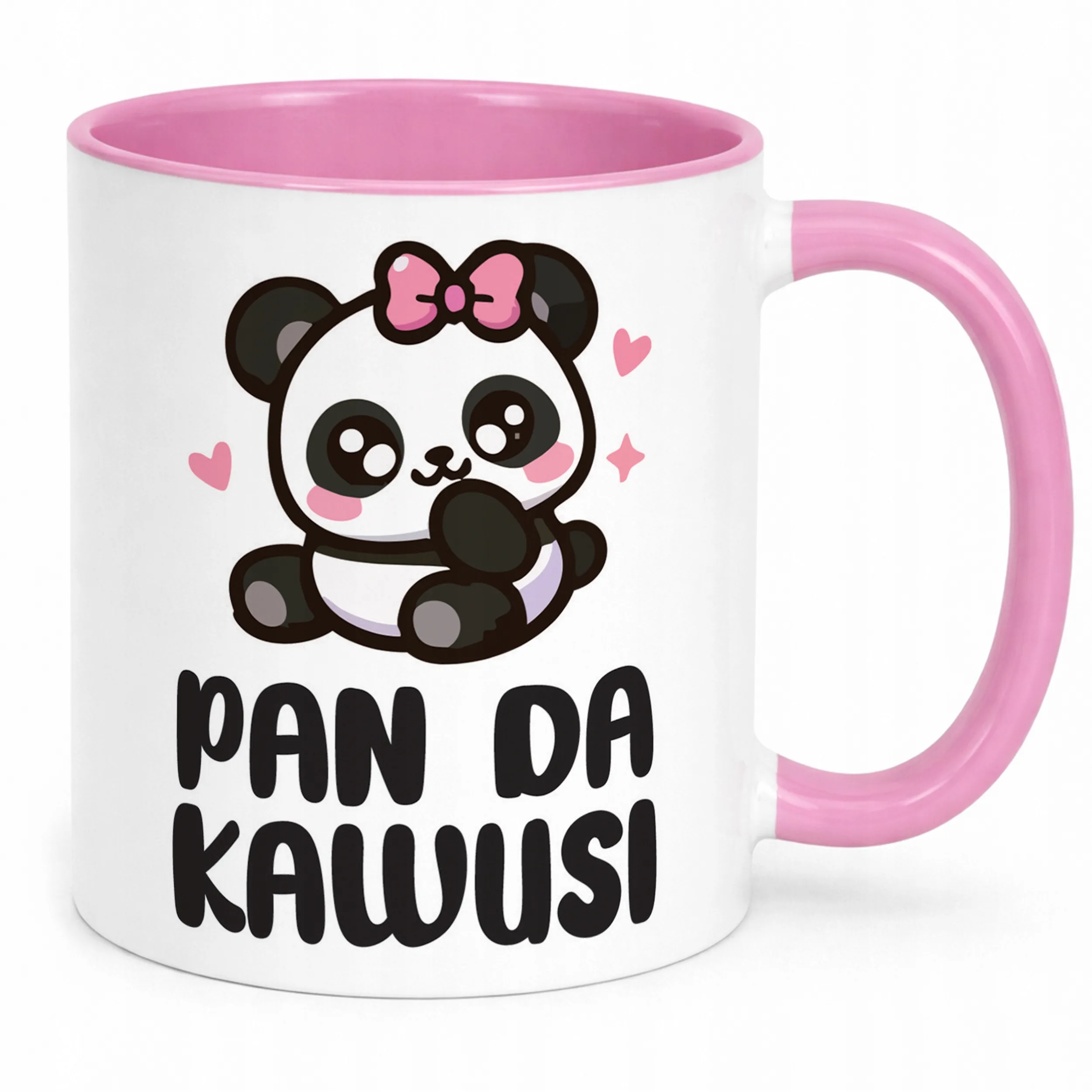 Kubek Różowy Pan Da Kawusi Panda Śmieszny Zabawny Prezent