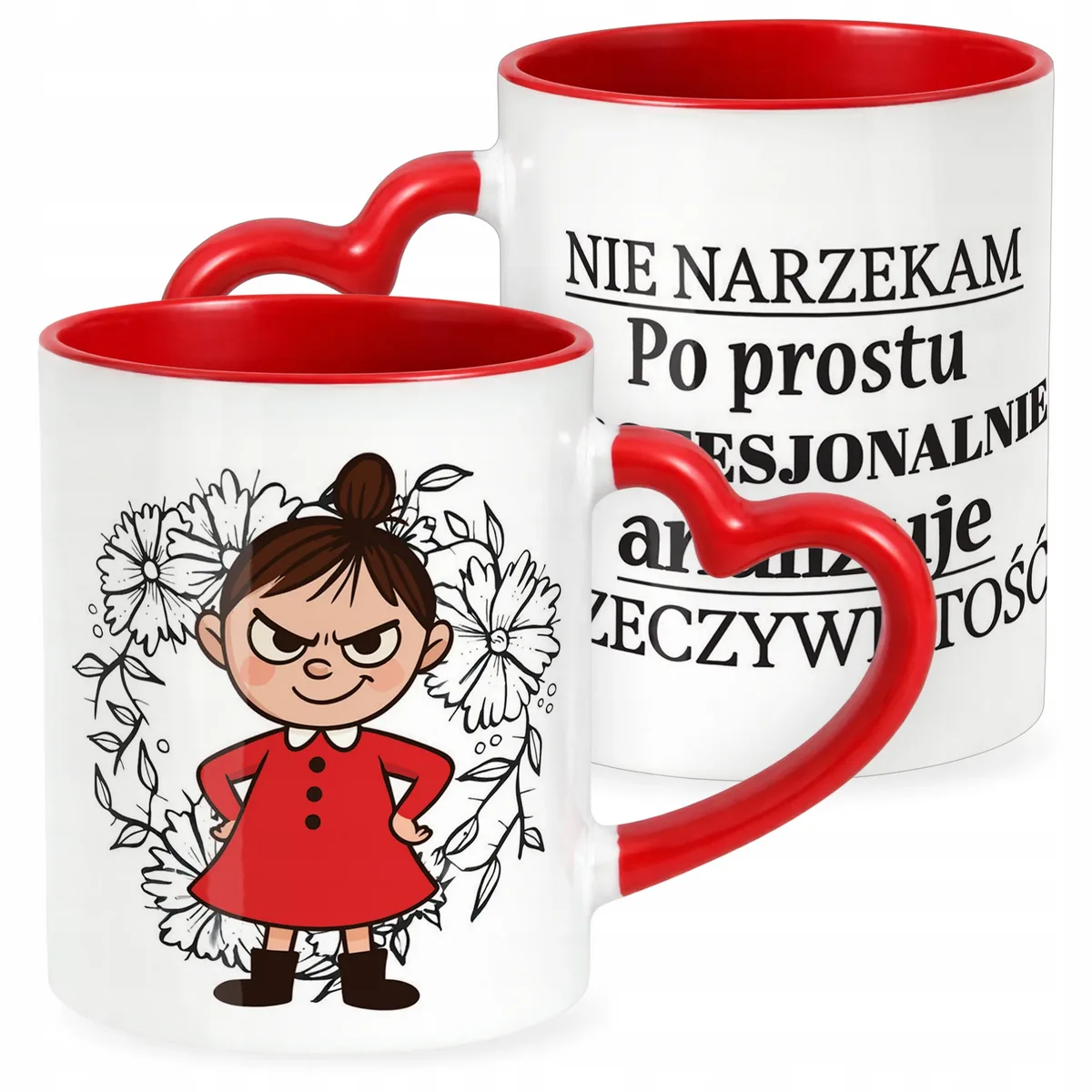 Kubek Czerwony Dzień Kobiet Dla Kobiety Dziewczyny Prezent Upominek